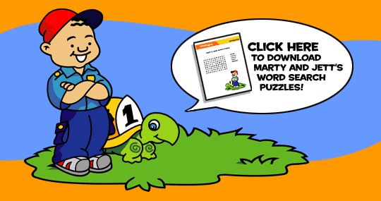 Click here to download Marty and Jett's word search puzzles