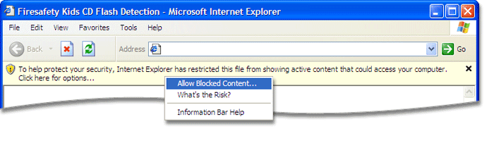 IE Information bar